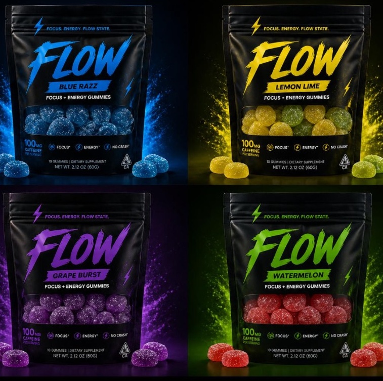 FLOW Gummies — all four flavours