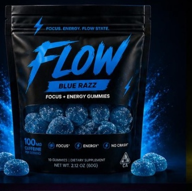 FLOW Focus Gummies – Blue Razz